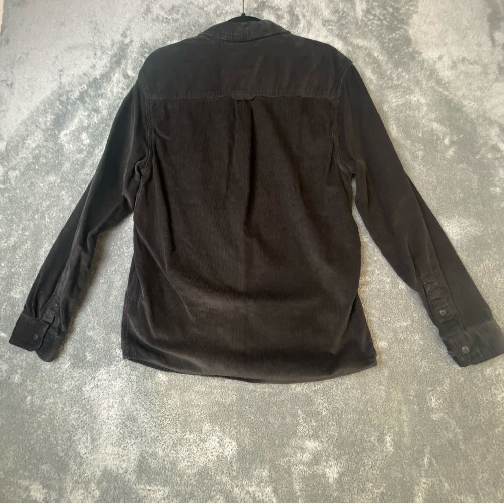 Roots Men’s 100% Cotton Black Corduroy Button Down Shirt Size Medium Classic - Picture 12 of 16